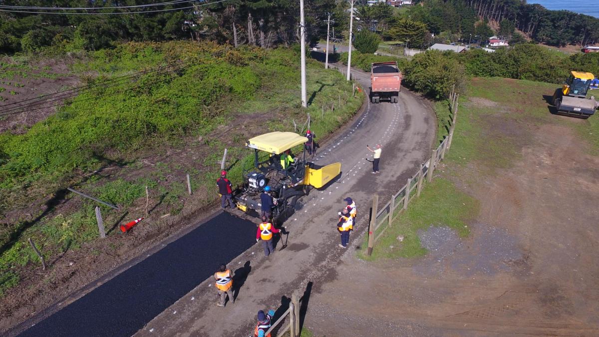 MOP pavimenta camino Huenchul