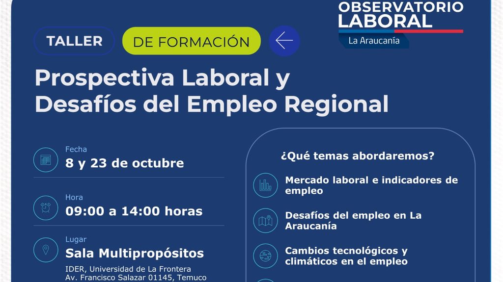 DIRIGENCIAS SINDICALES DE LA ARAUCANÍA PODRÁN FORMARSE EN DATOS DE…