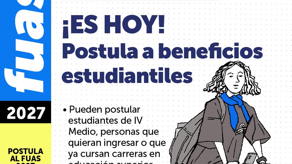 FUAS 2027: YA ESTÁ ABIERTA LA POSTULACIÓN A BECAS, CRÉDITOS Y GRATUIDAD